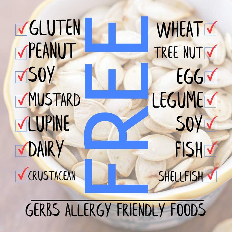 GERBS Jumbo Sized Lightly Sea Salted Pumpkin Seeds in Shell by Gerbs - 2 LBS - Top 11 Food Allergen Free & Non GMO - Premium Giant Size Whole Roasted Pepitas - COG USA - Image 3